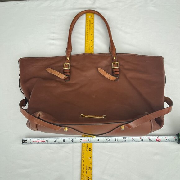 Burberry Salisbury Cognac Brown Leather Tote Shoulder Bag Buckle Handle Strap - Picture 13 of 14